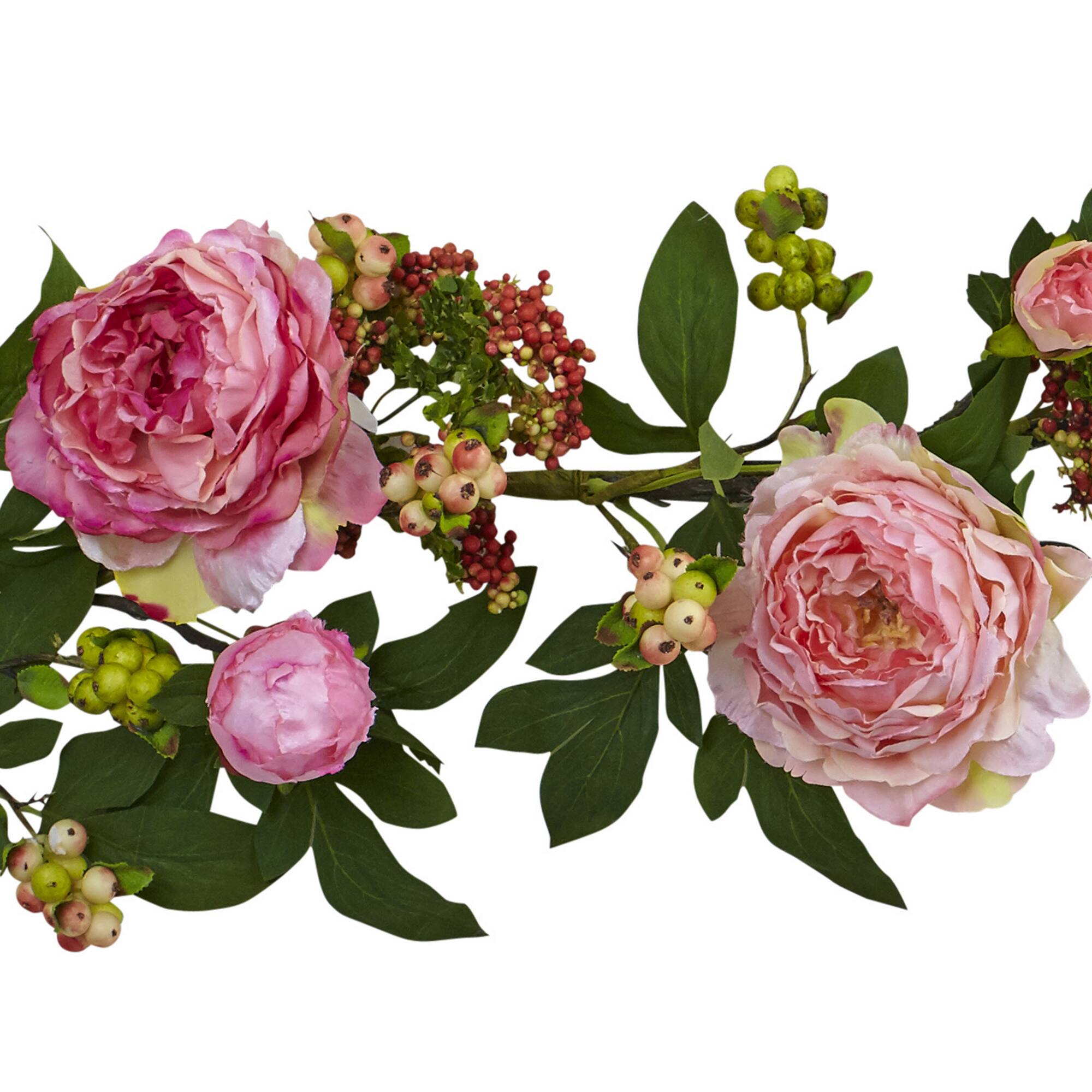 5ft. Mixed Peony & Berry Garland